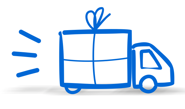 car and parts delivery icon